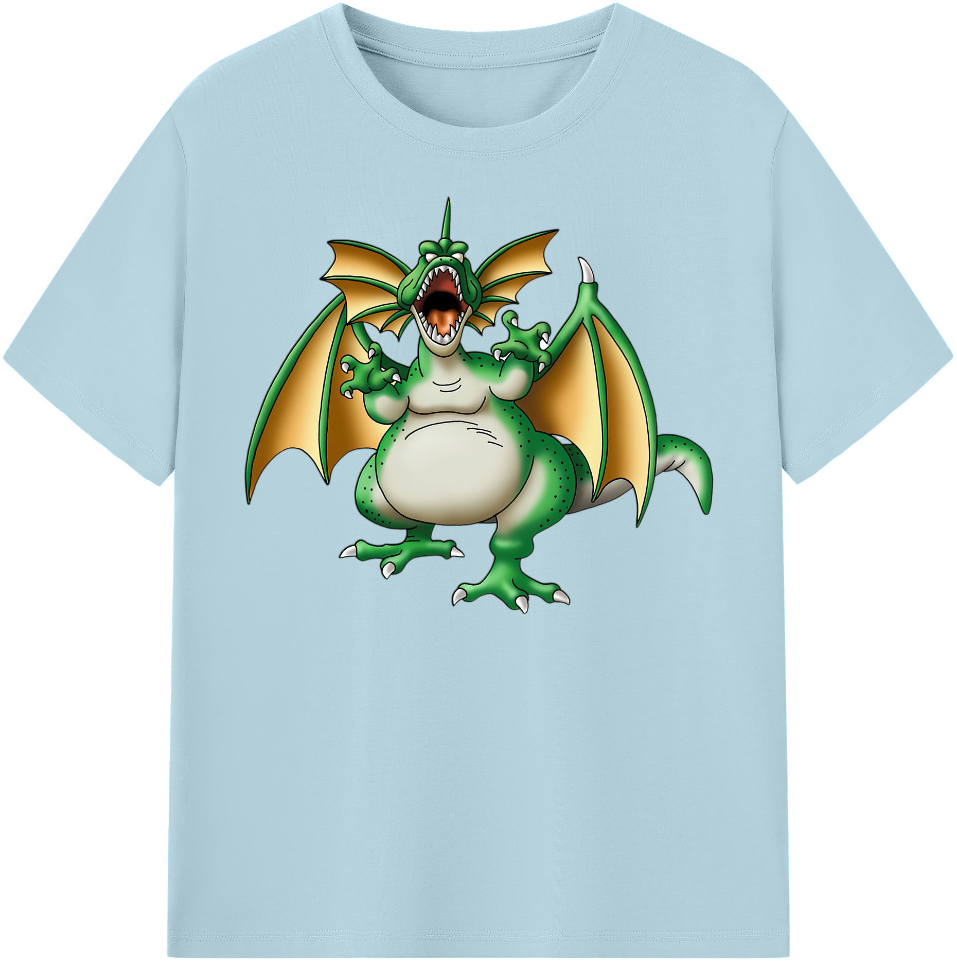 （画像用） ドラゴンクエスト Doragon Kuesuto Dragon Quest 綿100％半袖Tシャツ（フロントプリント）